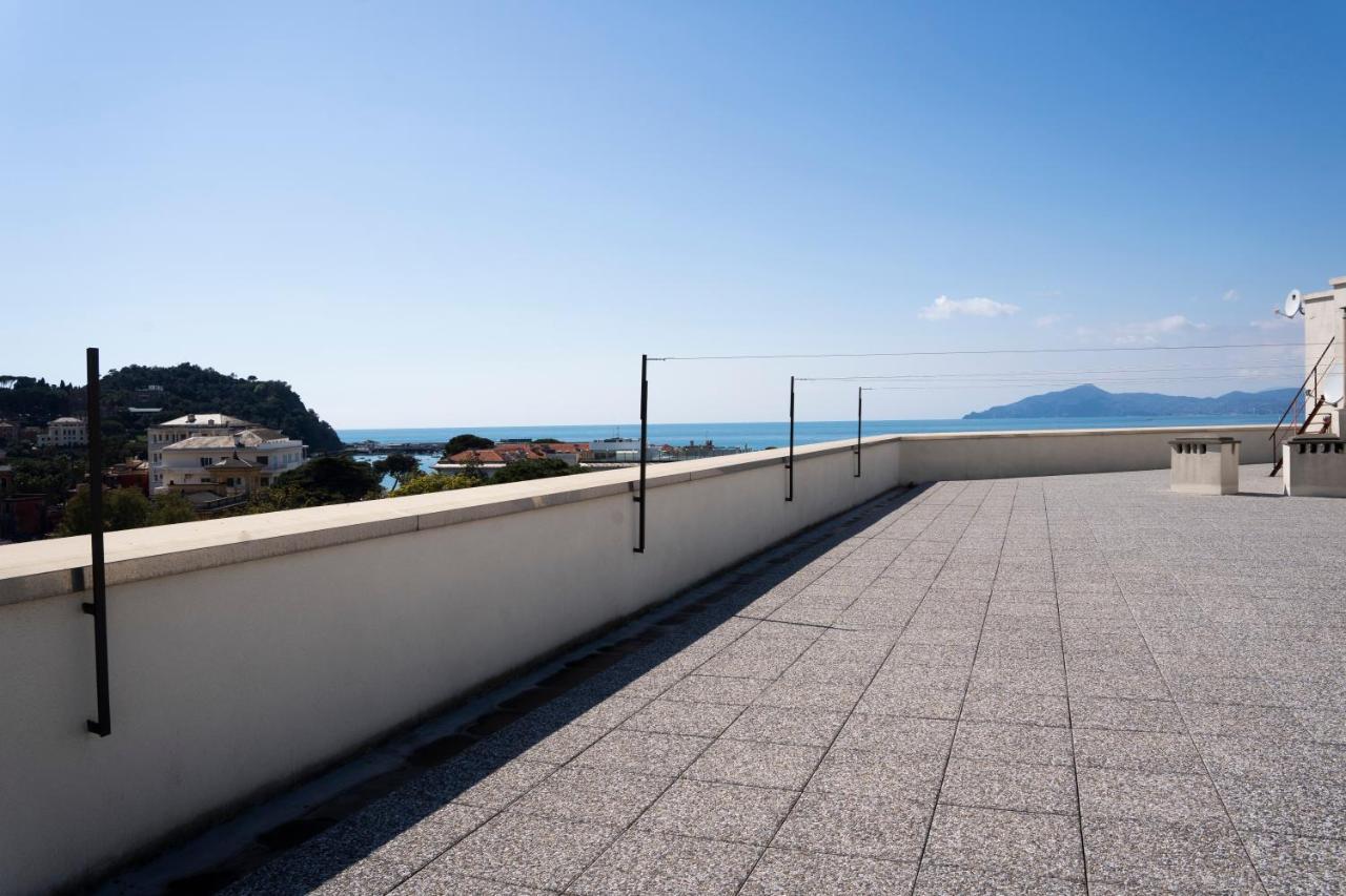 025 - Casa Panoramica In Centro, 90Metri Spiaggia Vista Mare Con Terrazzo Vista Portofino Daire Sestri Levante Dış mekan fotoğraf